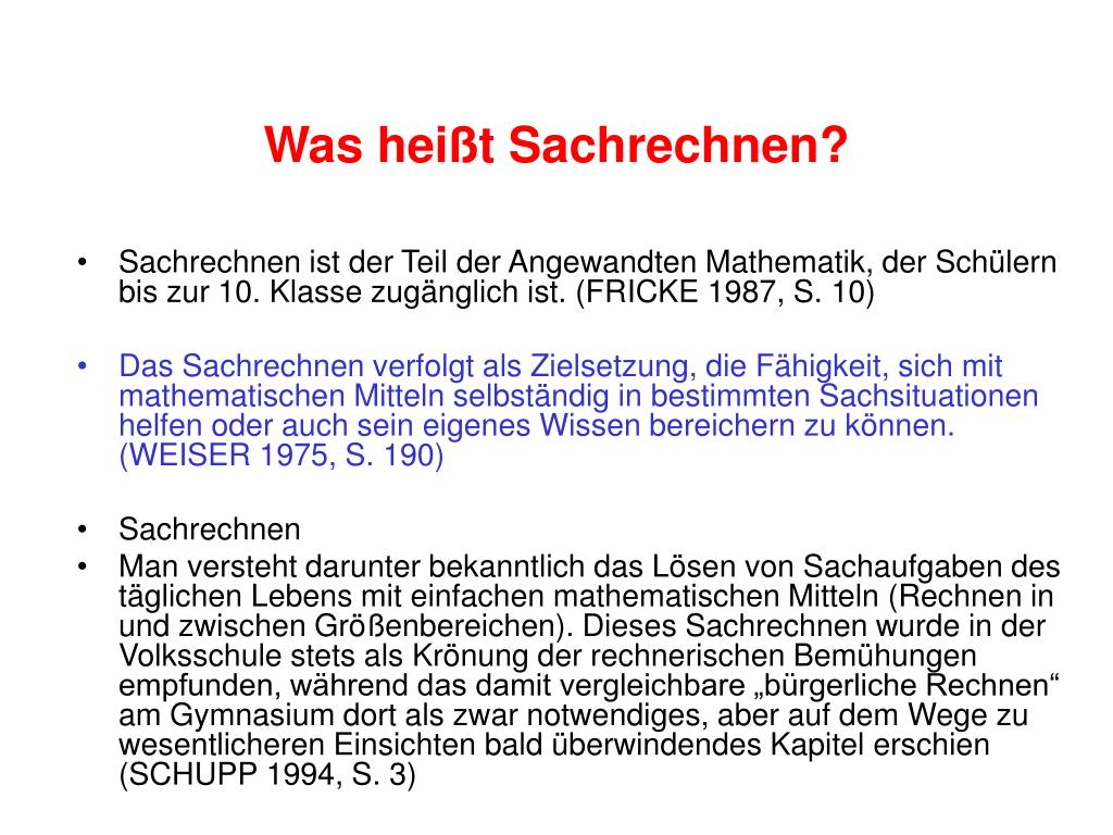 PPT - 6 Sachrechnen PowerPoint Presentation, free download - ID:350111