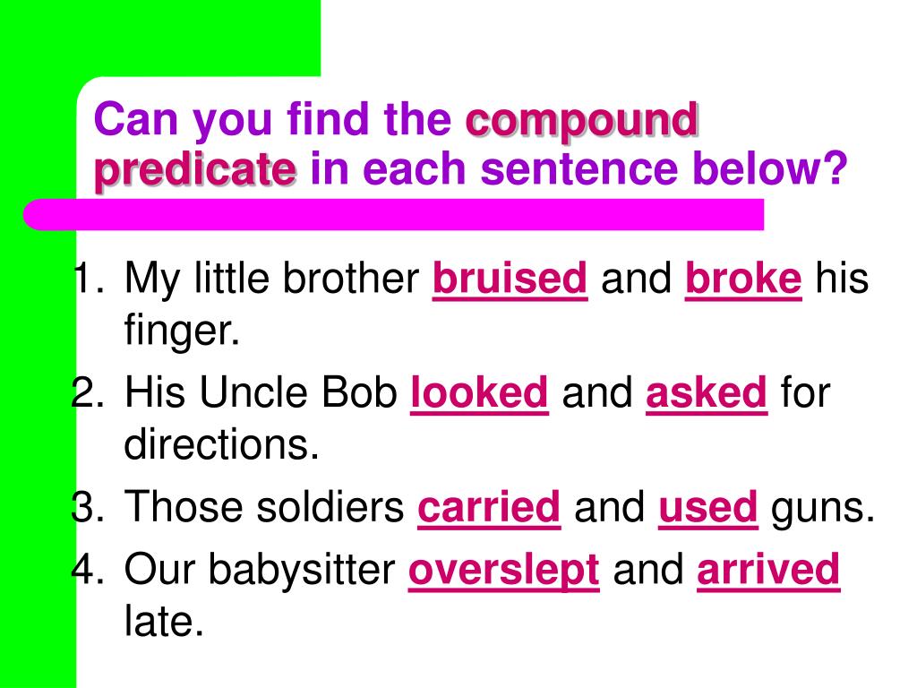 What Is A Compound Predicate Slidesharedocs