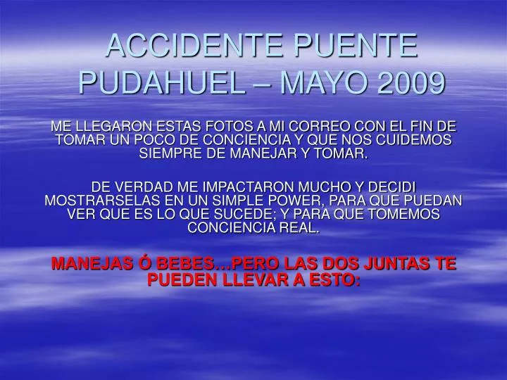 accidente puente pudahuel mayo 2009 n.