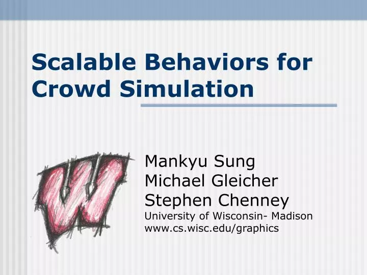 scalable behaviors for crowd simulation n.