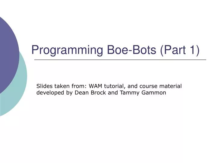 PPT - Programming Boe-Bots (Part 1) PowerPoint Presentation, free ...