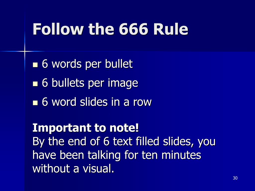 presentation 666 rule