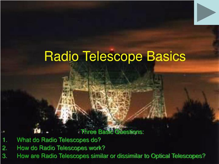 radio telescope basics n.