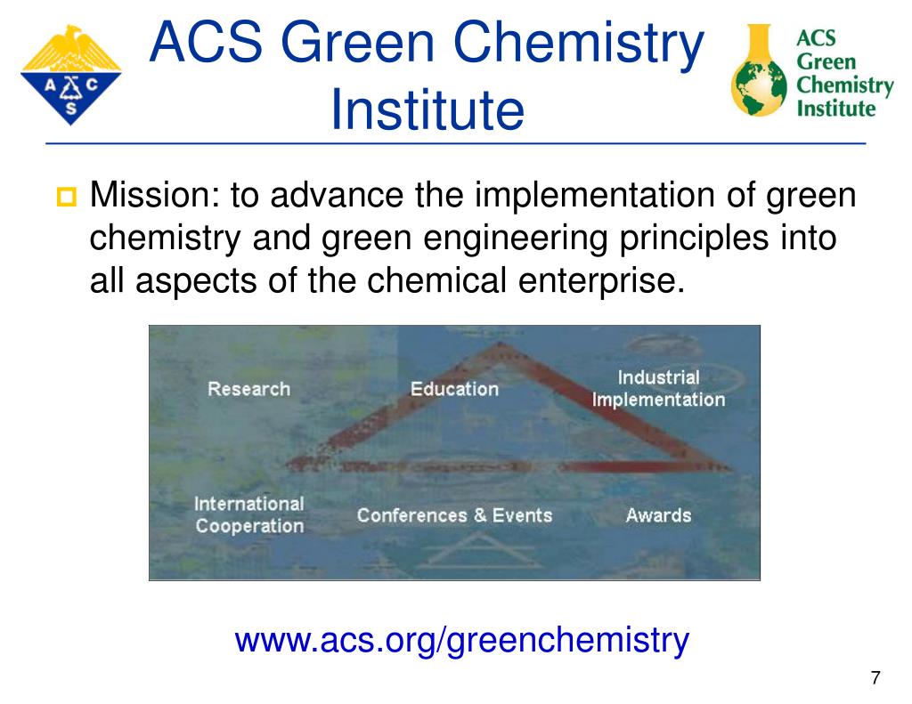 PPT Green Chemistry & The ACS Green Chemistry Institute PowerPoint