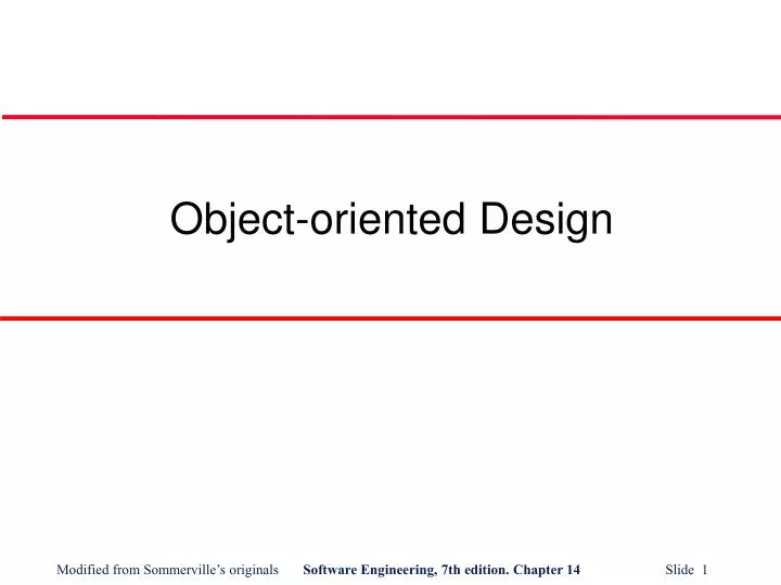 object oriented design n.