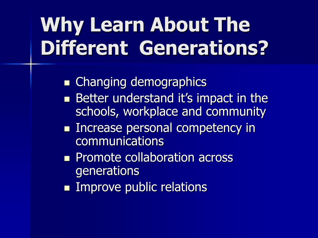 PPT - GENERATIONAL DIVERSITY In Our Schools And Communities PowerPoint ...