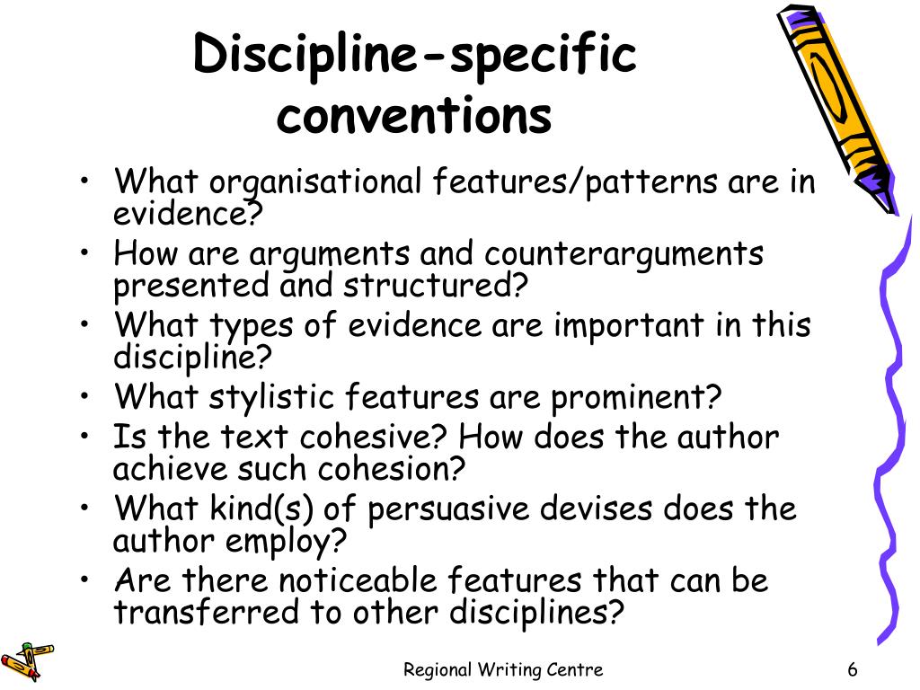 discipline specific features of creative writing