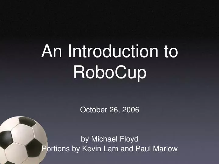 an introduction to robocup n.