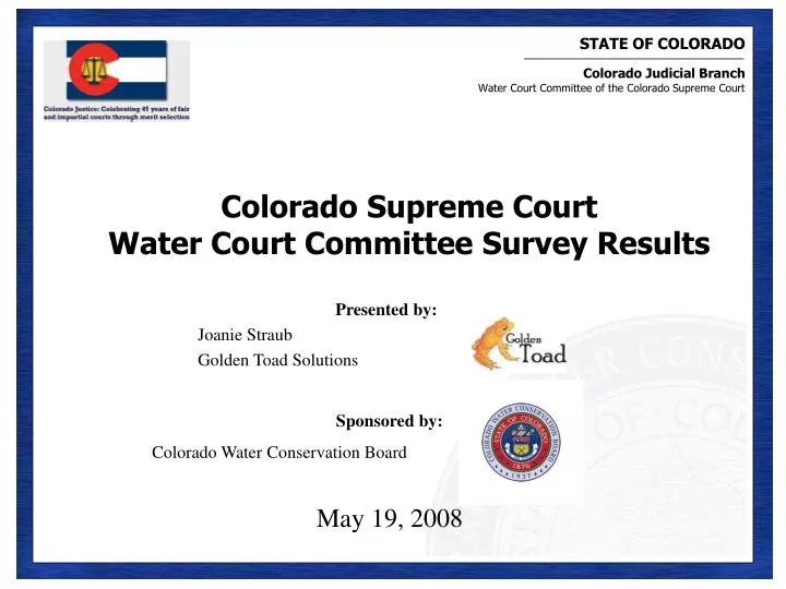 colorado supreme court water court committee survey results n.