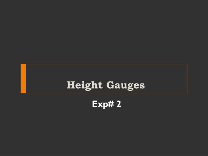 height gauges n.