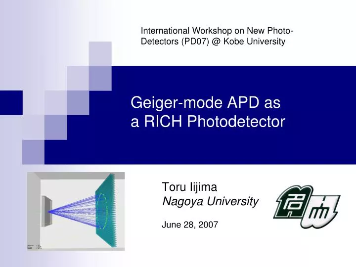 geiger mode apd as a rich photodetector n.