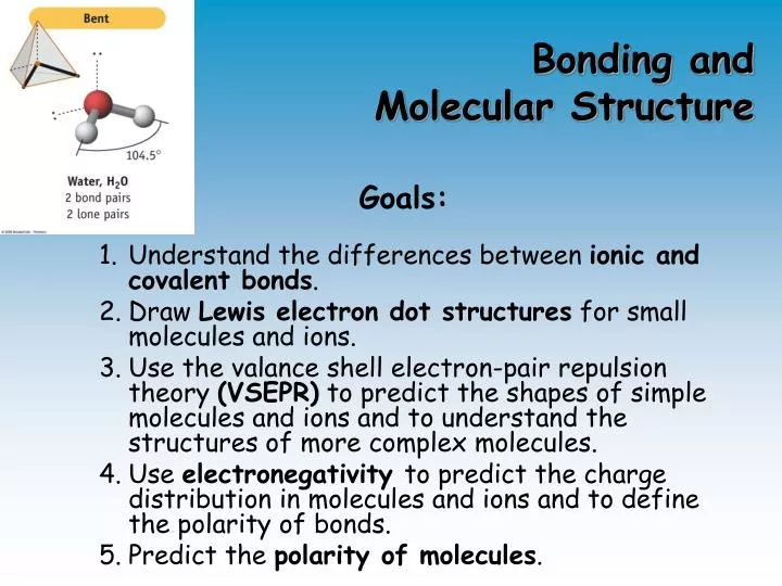 bonding and molecular structure n.
