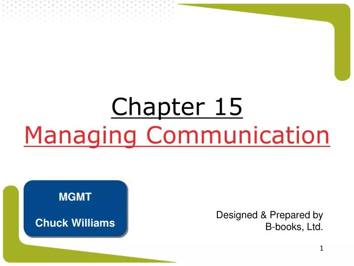 chapter 15 managing communication n.