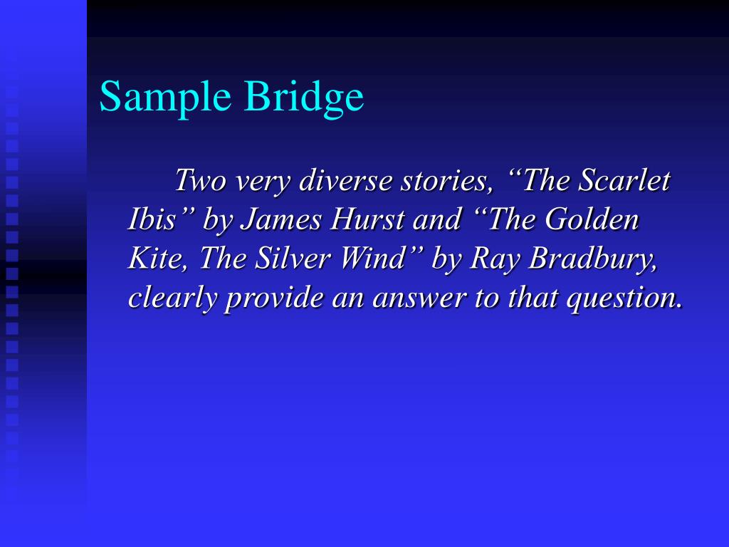 a bridge in an essay example