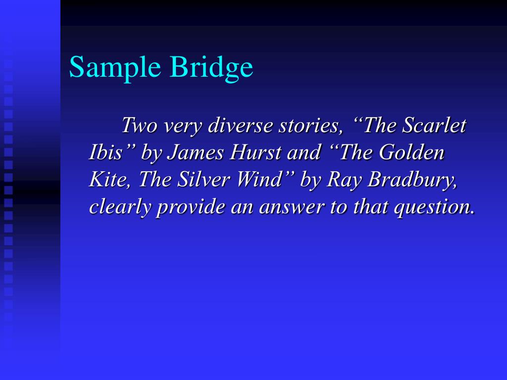 what is a bridge sentence in essay