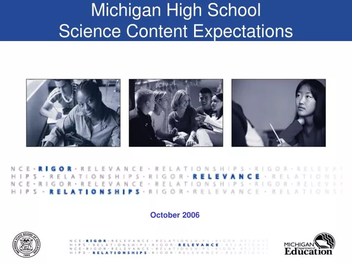 michigan high school science content expectations n.