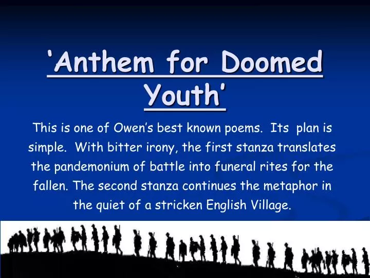 message of anthem for doomed youth message of anthem for doomed youth