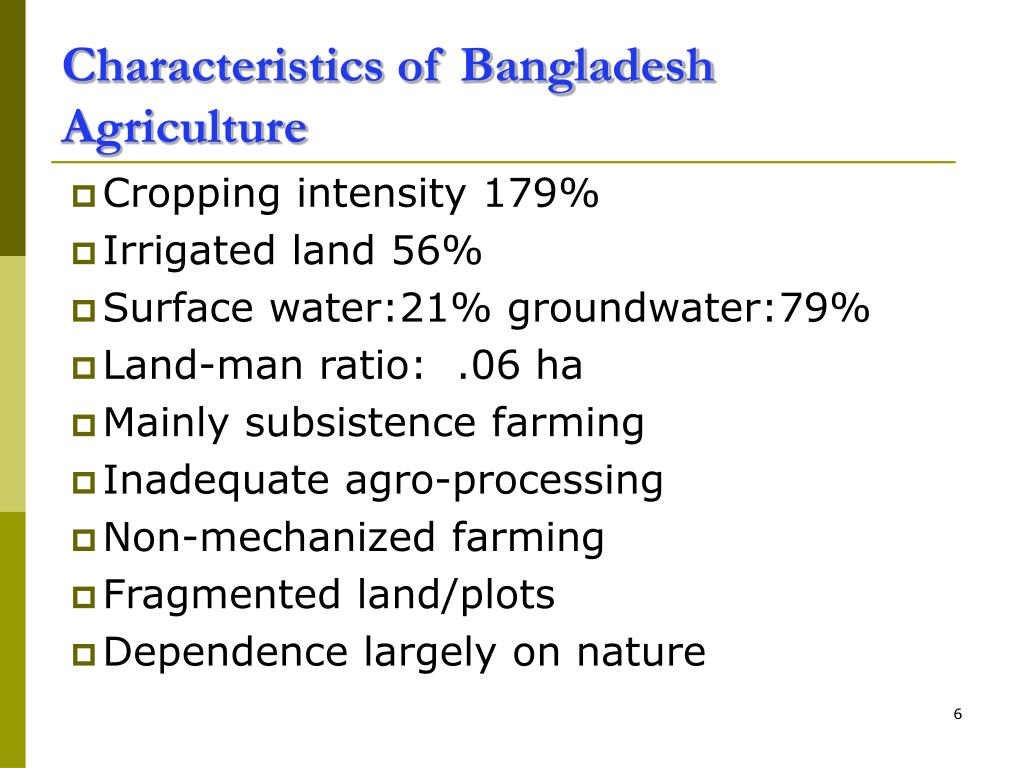 assignment on agriculture of bangladesh