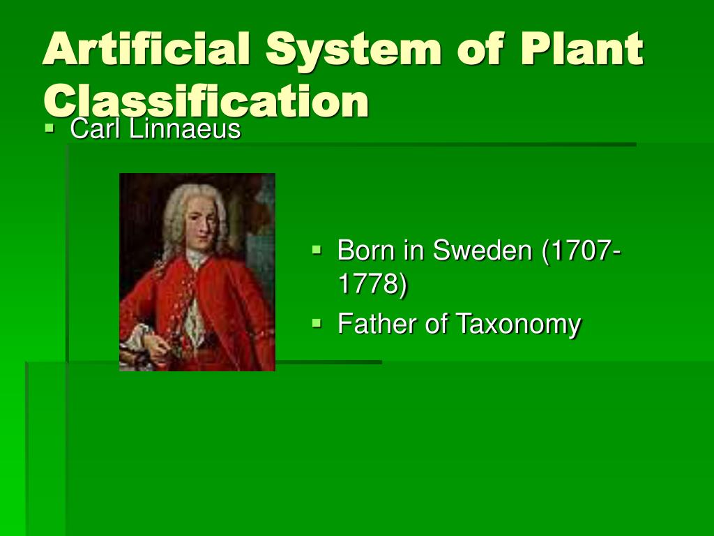 PPT - Artificial System of Plant Classification PowerPoint Presentation -  ID:355561
