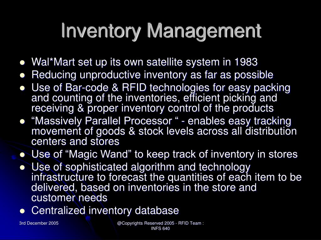 case study inventory management practices at walmart
