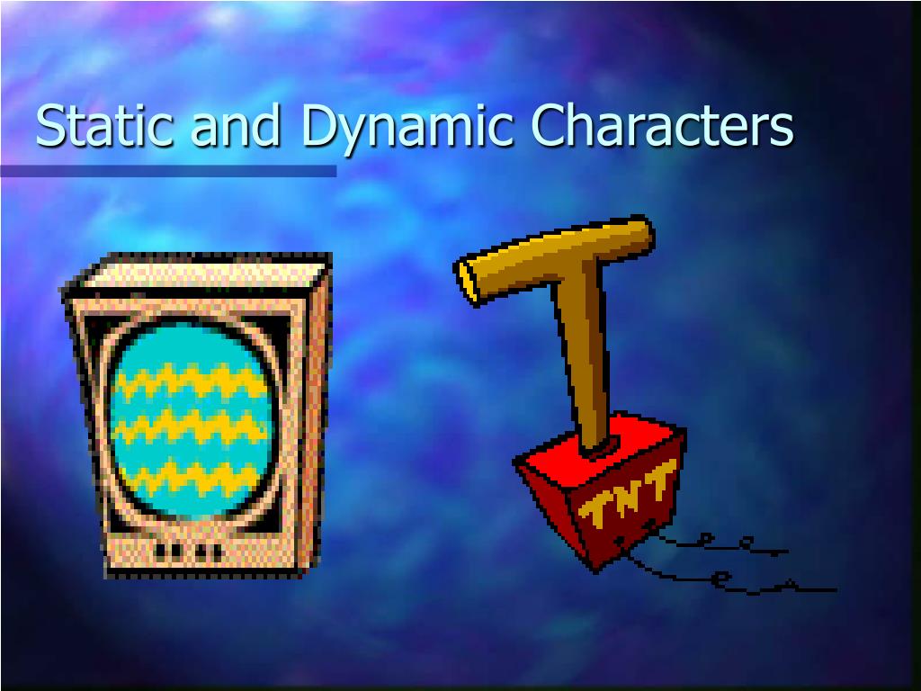 Ppt static and dynamic characters powerpoint presentation free