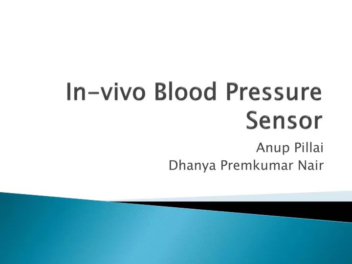 in vivo blood pressure sensor n.