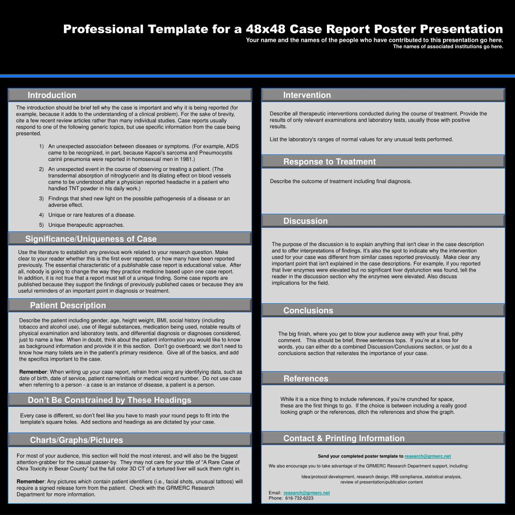 case series poster presentation