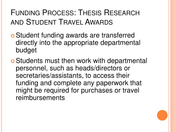 Dissertation travel research grant