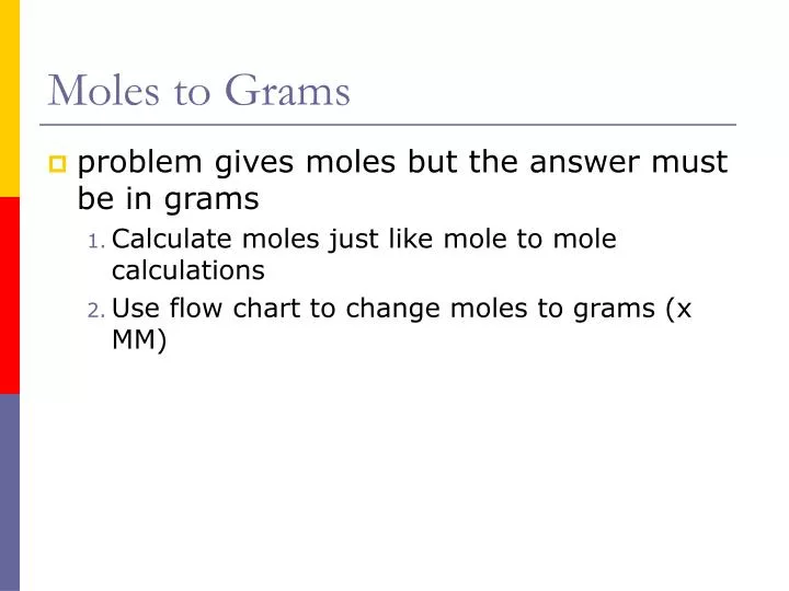 moles to grams n.