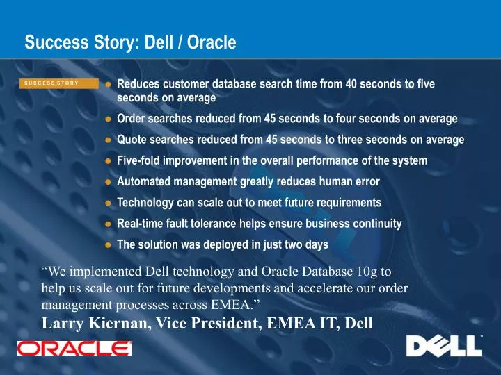 success story dell oracle n.