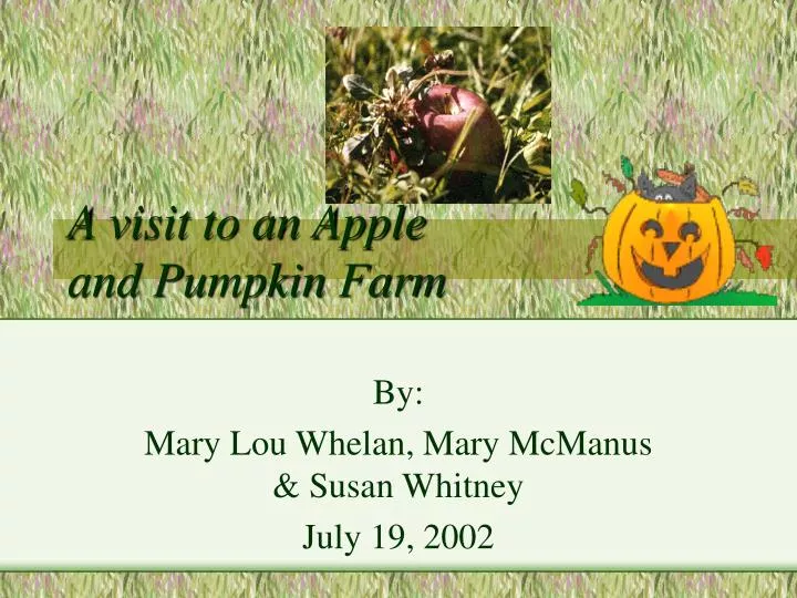 a visit to an apple and pumpkin farm n.