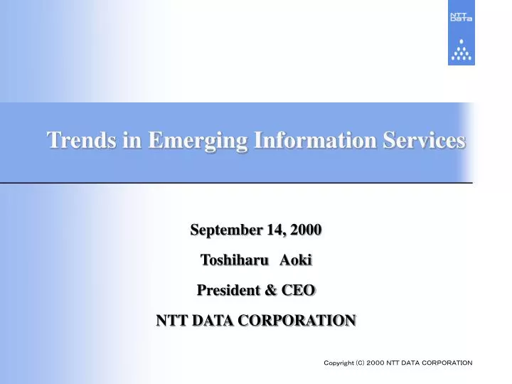 trends in emerging information services n.