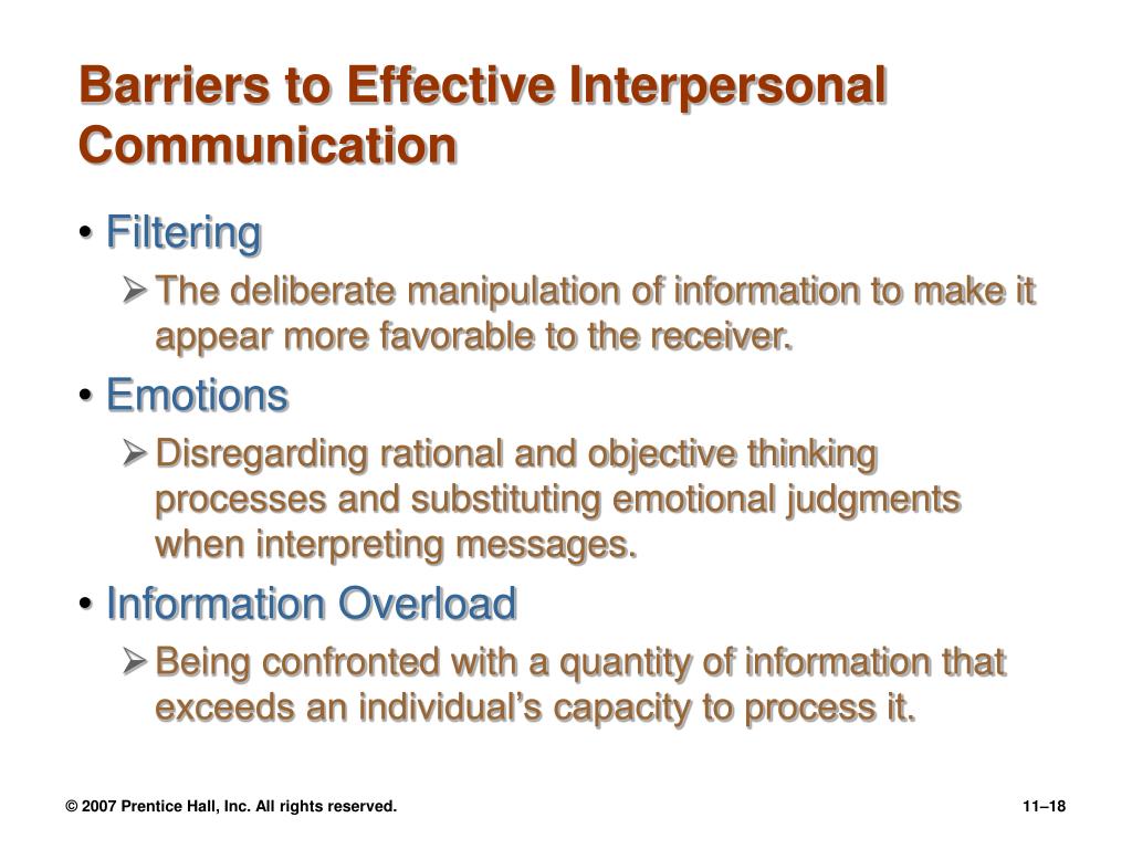 barriers to effective interpersonal interactions