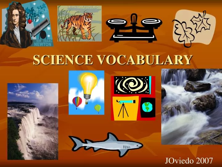 science vocabulary n.