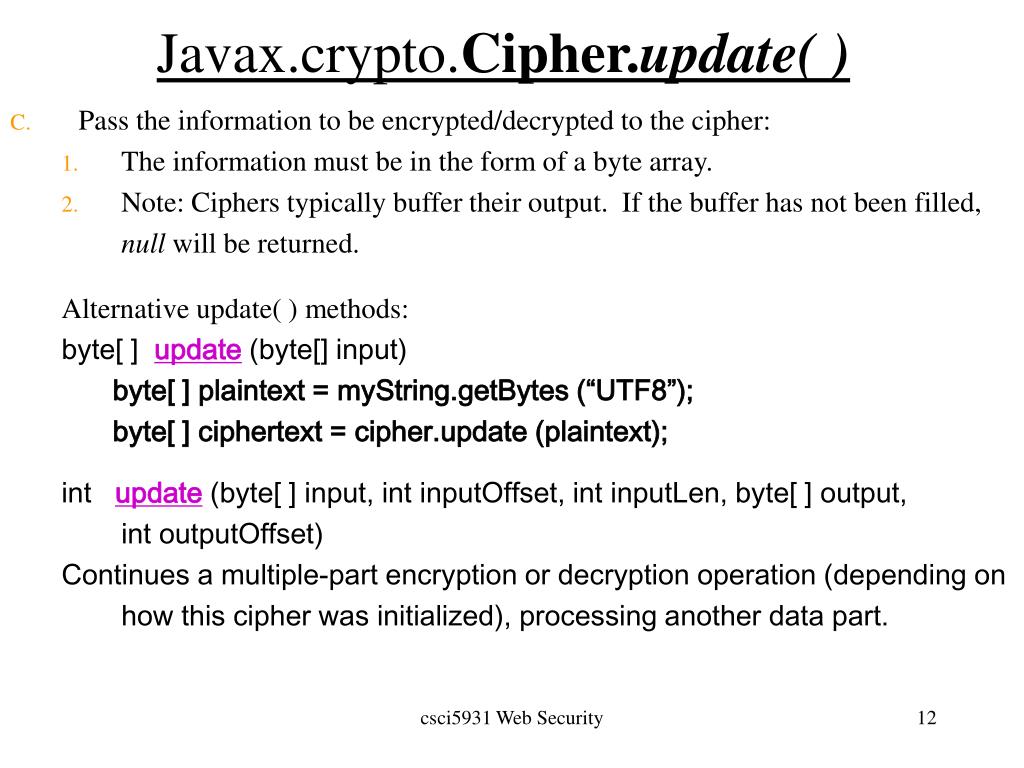 crypto in java example
