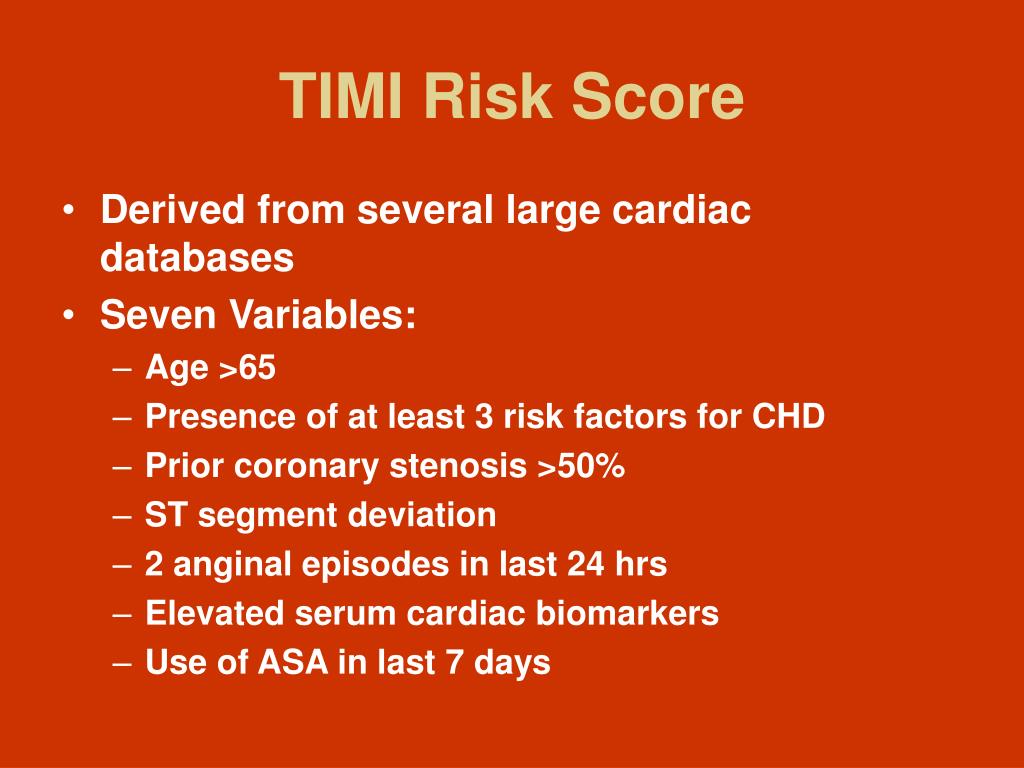 timi score wiki indication for early invasive