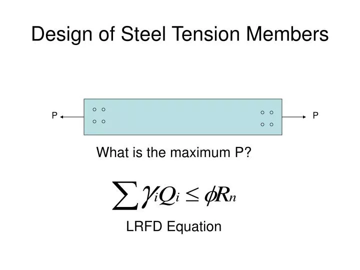 design of steel tension members n.