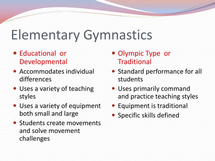 elementary gymnastics n.