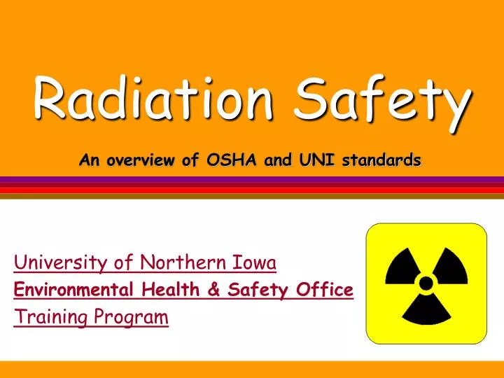 radiation safety n.