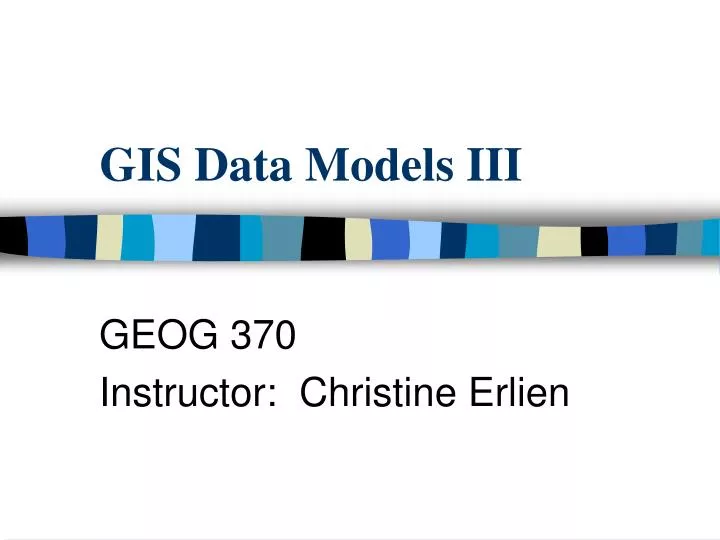 gis data models iii n.