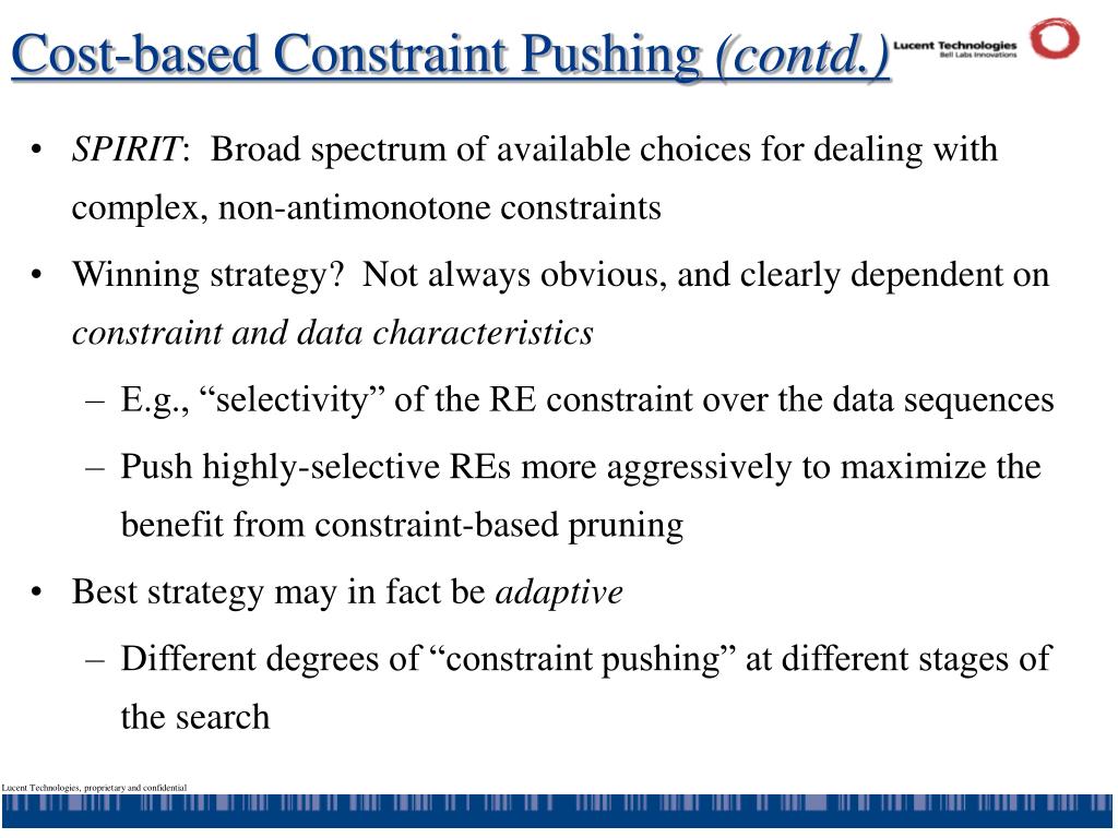 Ppt constraint based model mining algorithms and applications