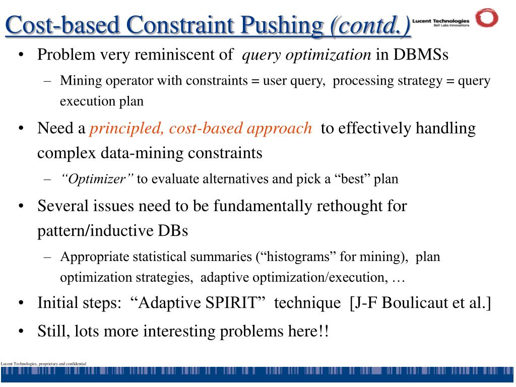 Ppt constraint based model mining algorithms and applications