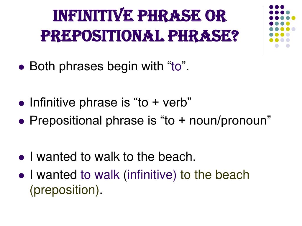 PPT The Infinitive And The Infinitive Phrase PowerPoint Presentation ID 361948