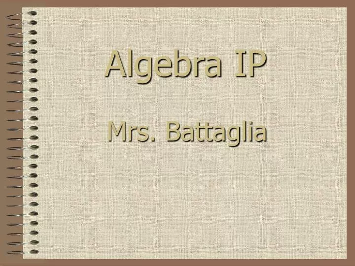 algebra ip n.