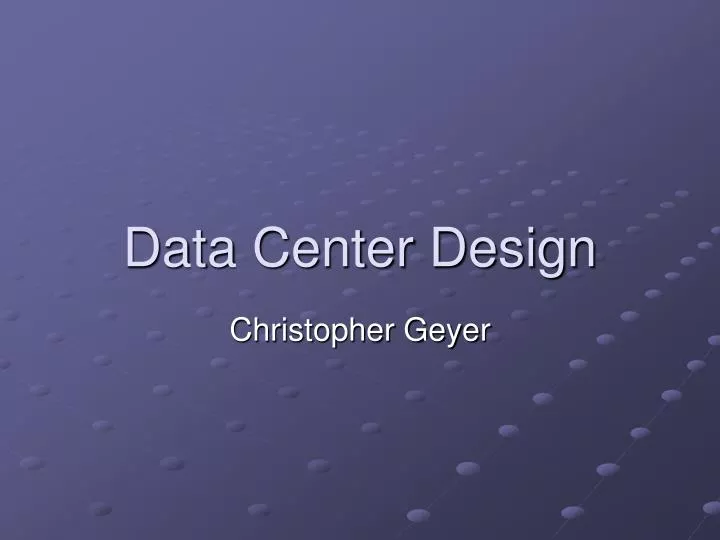 data center design n.