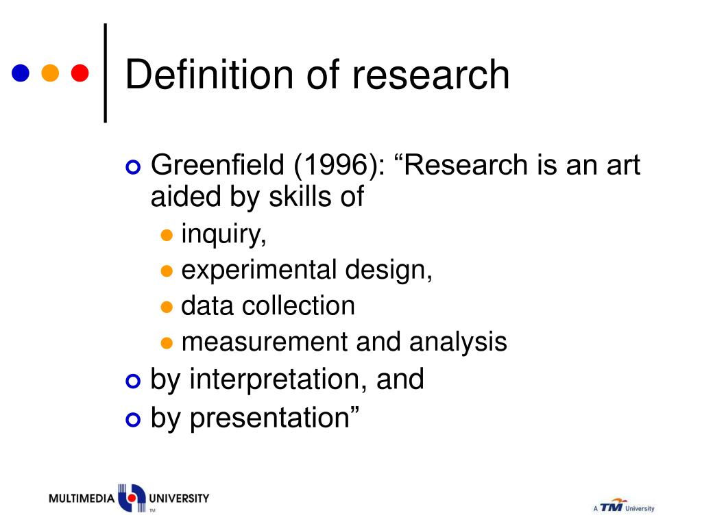 research subject definition