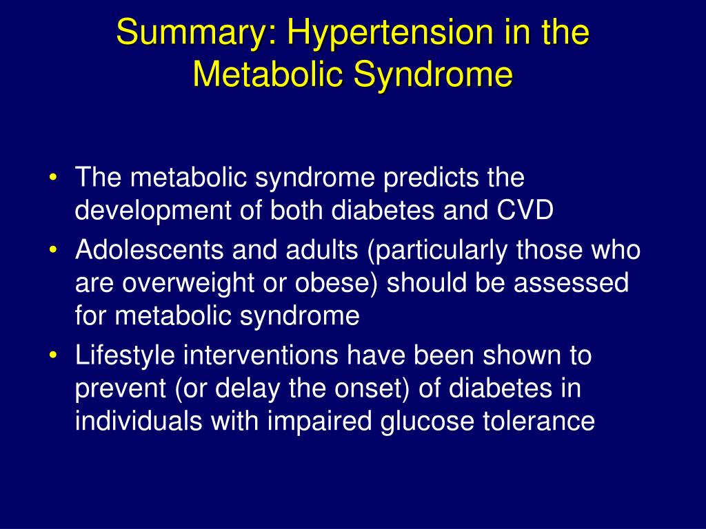 PPT - Hypertension in the Metabolic Syndrome PowerPoint ...