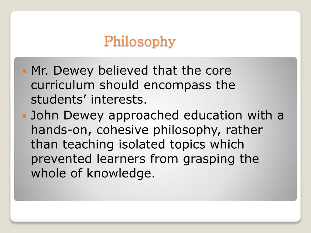 john dewey philosophy of education essay