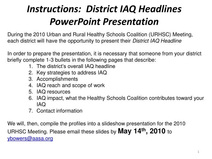 instructions district iaq headlines powerpoint presentation n.
