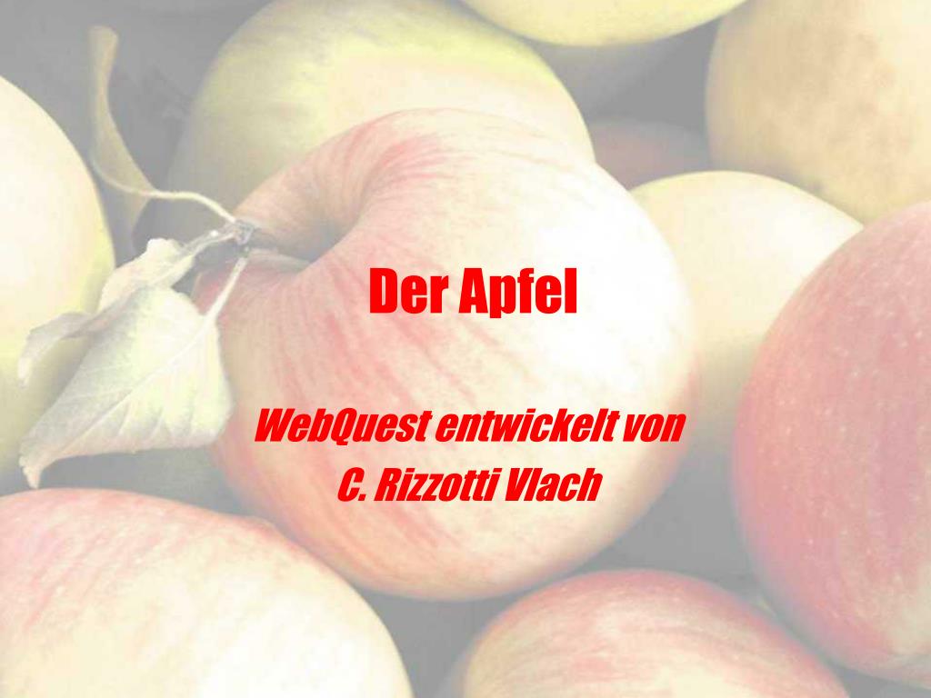 PPT - Der Apfel PowerPoint Presentation, free download - ID:365122